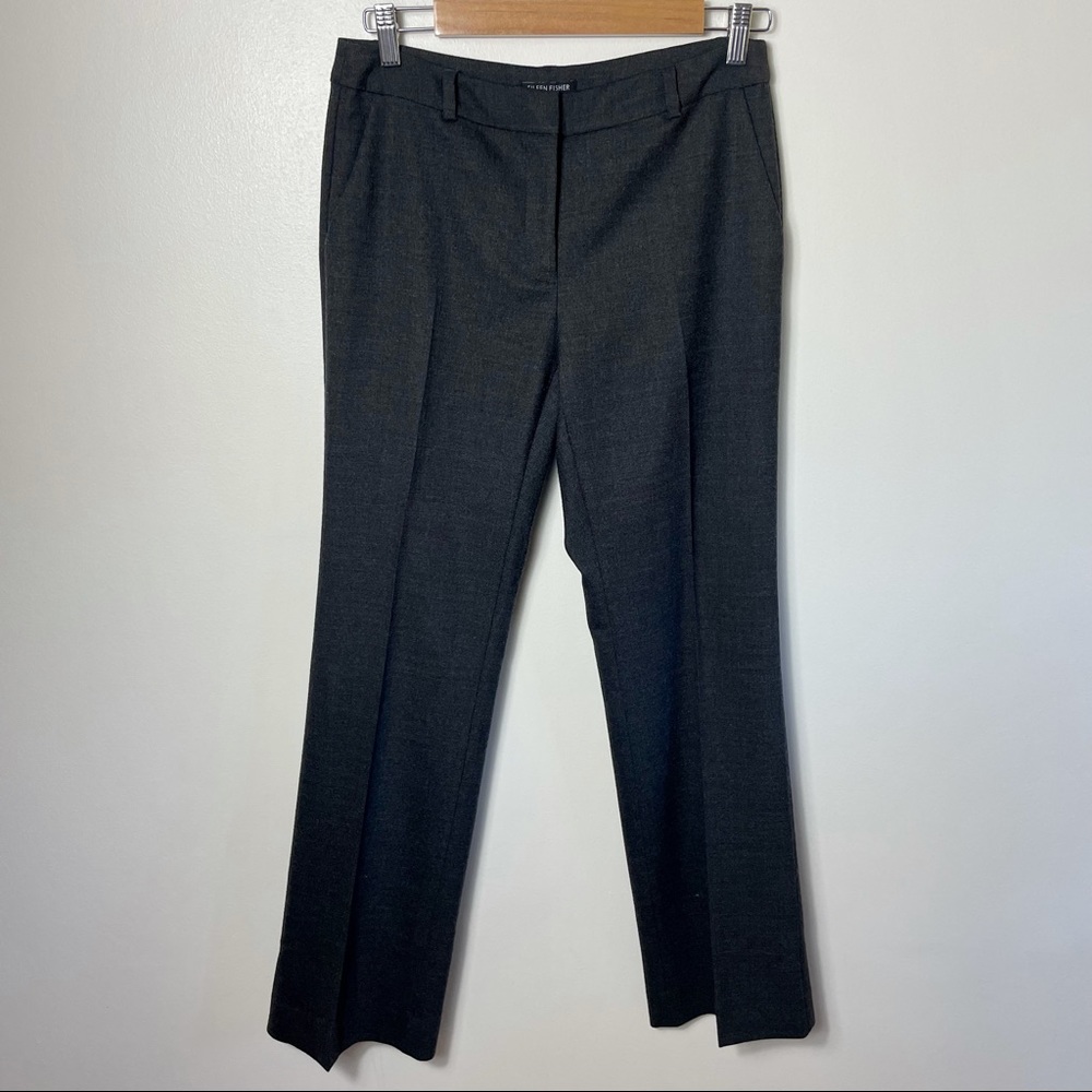 Eileen Fisher Size 2 Charcoal Gray Wool Dress Pants EUC